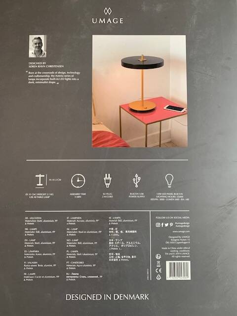 Soren ravn christensen lamp new model asteria denmark