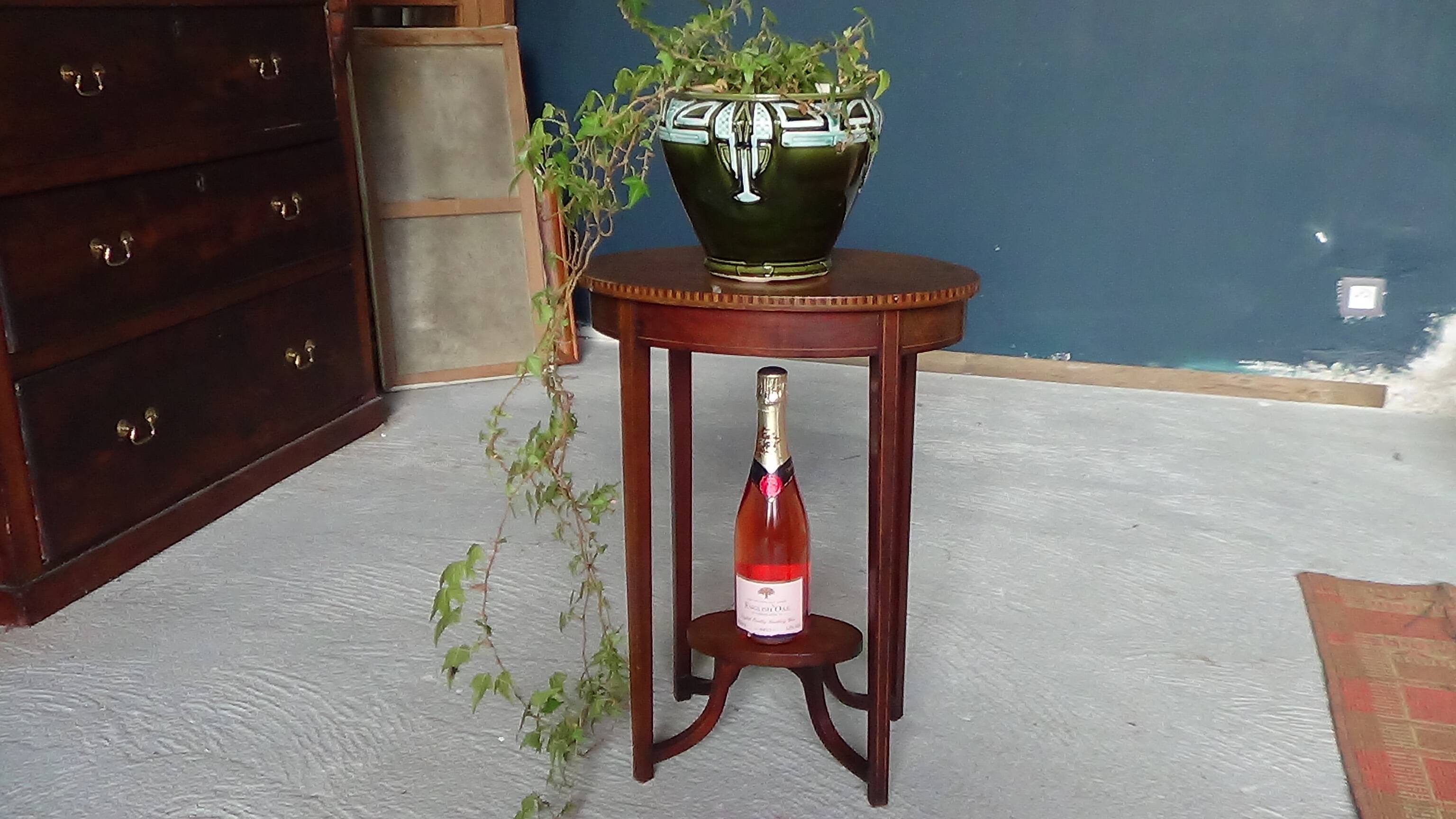 Mahogany side table.