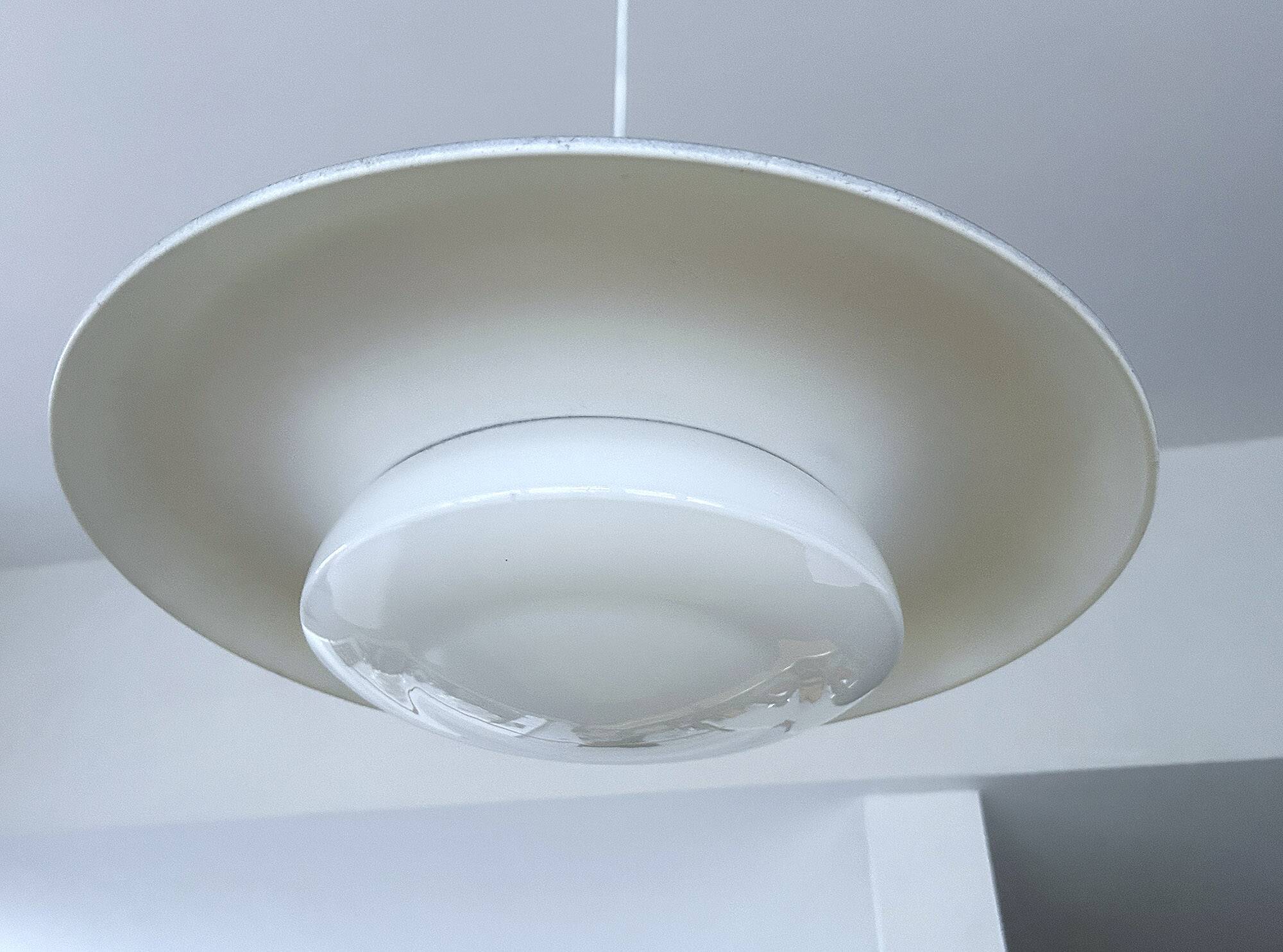 Pair of large bauhaus pendant lights from the 1930s