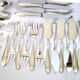 30-piece modernist silver-plated table cutlery set DEETJEN