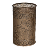 Antique Art Deco Silver Plated Waste Paper Bin c.1920
