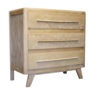 Vintage raw wood chest of drawers