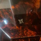 Table signed by Eric Maville and its 4 chairs.