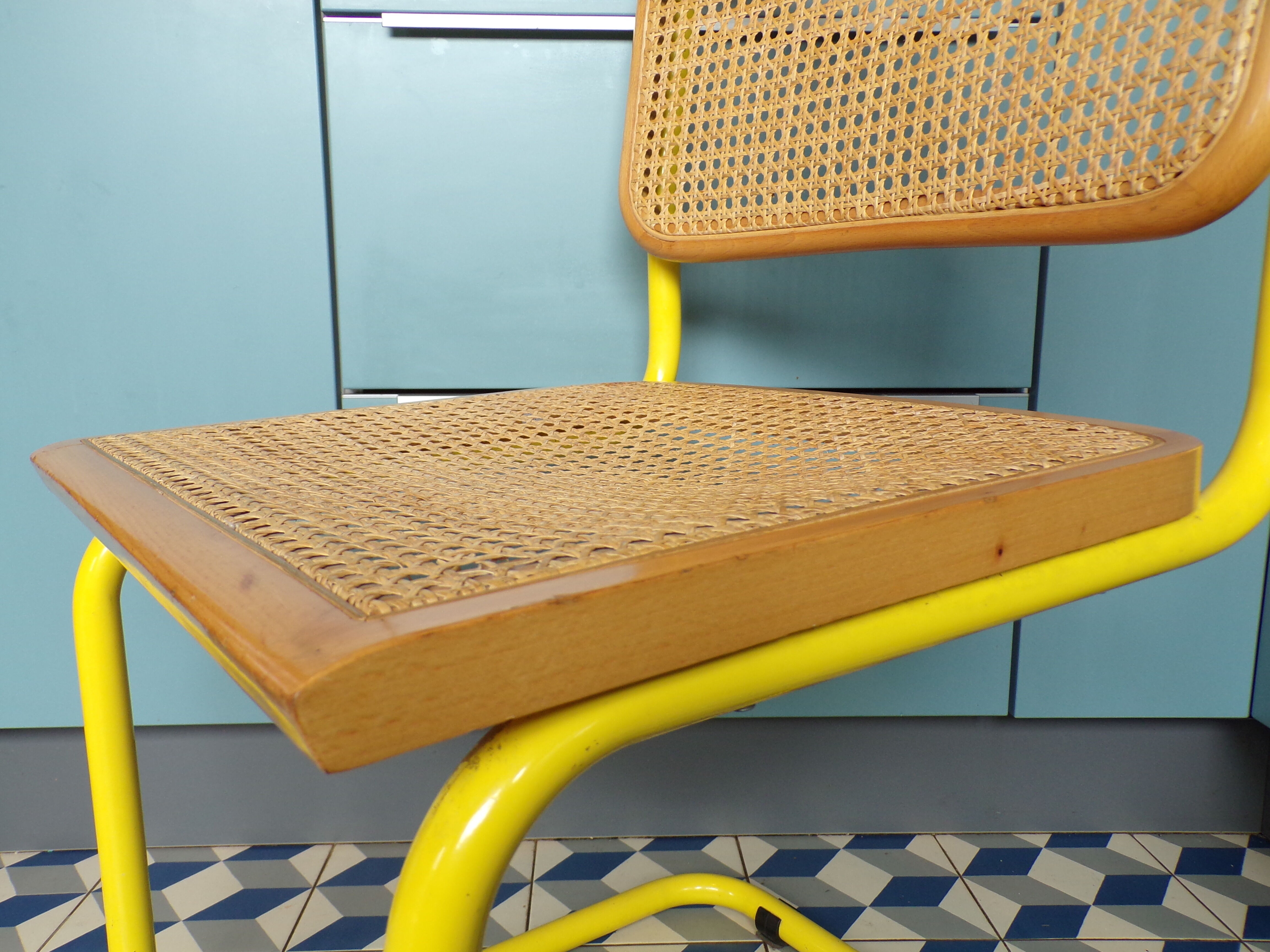 Yellow Cesca Breuer chair
