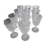 11 verres en cristal