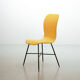 Élégante chaise d'appoint jaune italienne du milieu du siècle