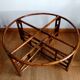 Vintage rattan and smoked glass coffee table from the 1970s