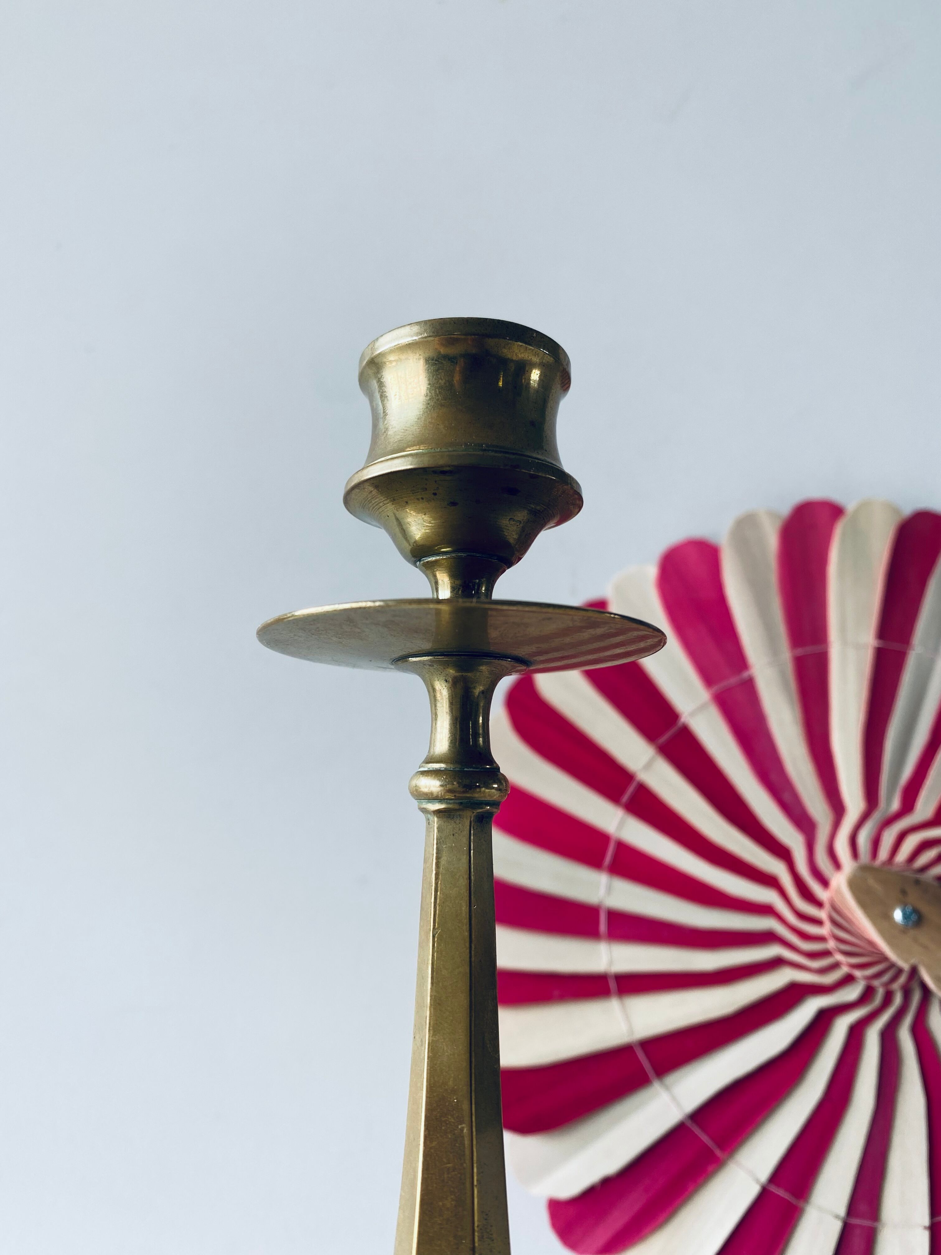 Antique bronze candle holder