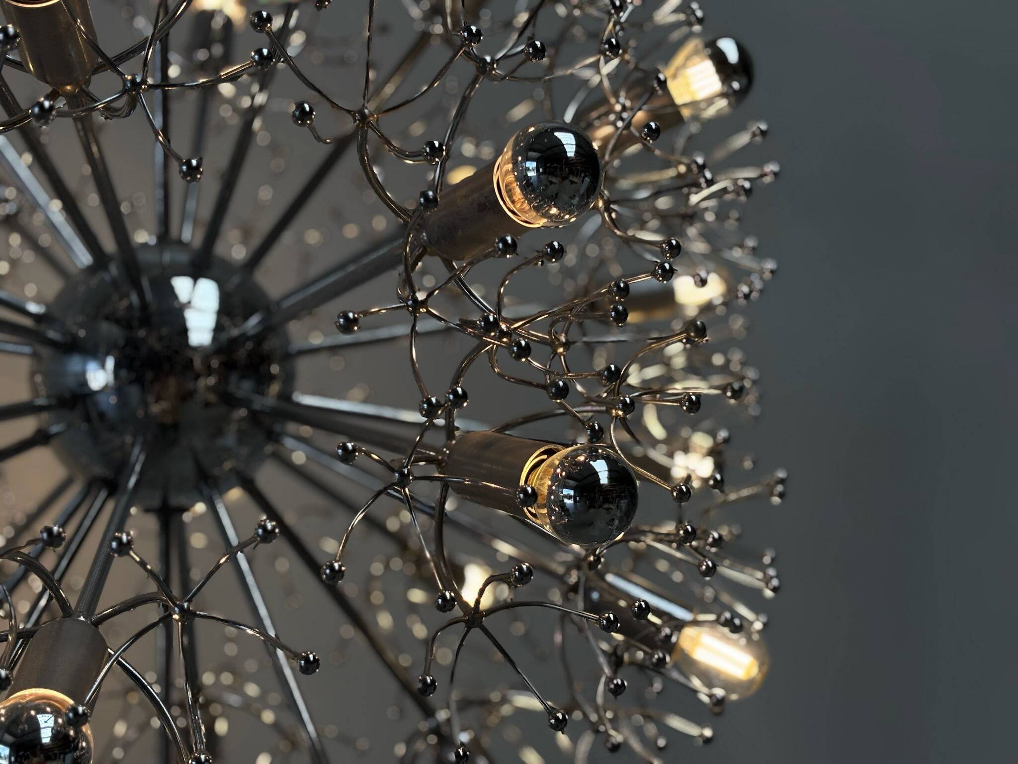 XL Chrome "Sputnik" chandelier