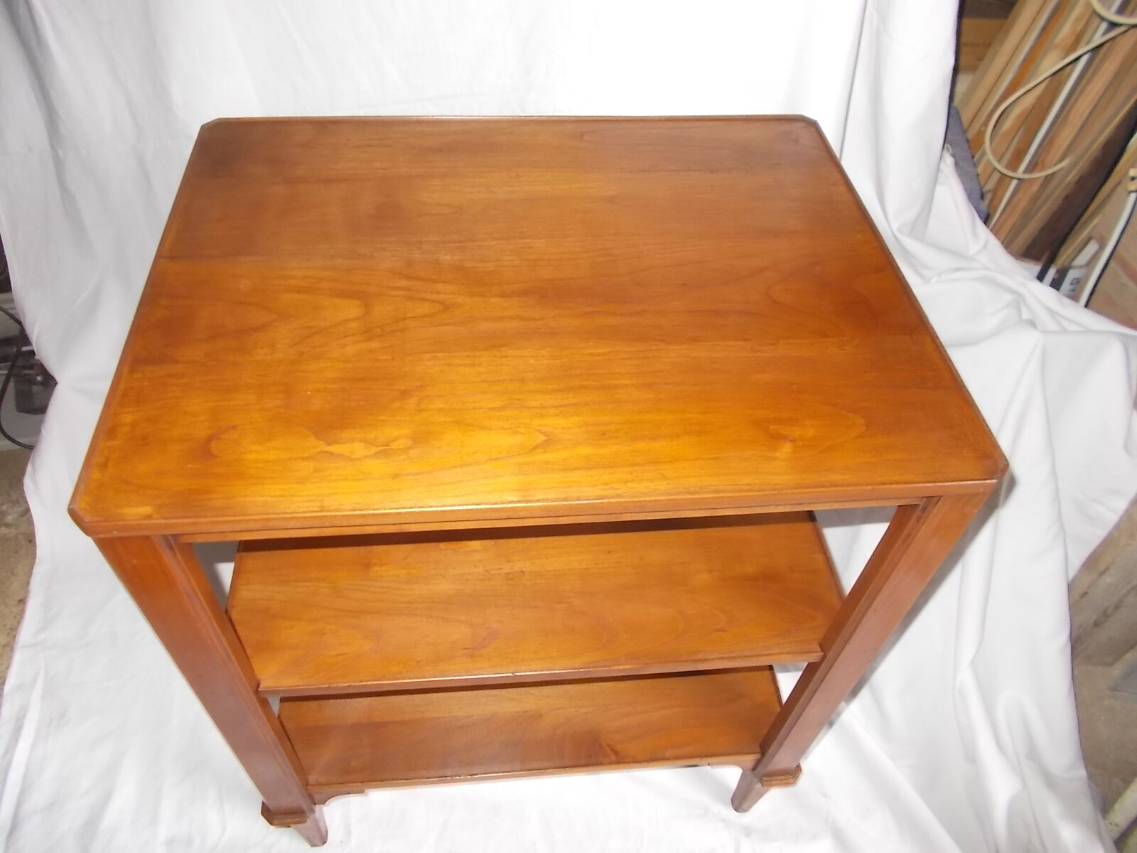Cherry wood console side table