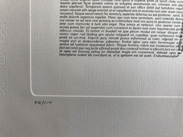 Gravure originale signée et numérotée de Manuel ALVESS (1939-2009) Lorem ipsum dolor, 1971