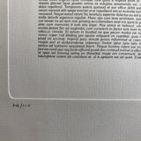 Original engraving signed and numbered by Manuel ALVESS (1939-2009) Lorem ipsum dolor, 1971