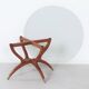 Italian coffee table with teak hairpin legs and brass feet, 1960s