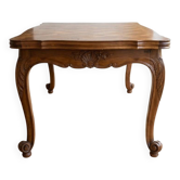 Table Louis XV en bois sculpté et marqueté - 150 × 90 cm