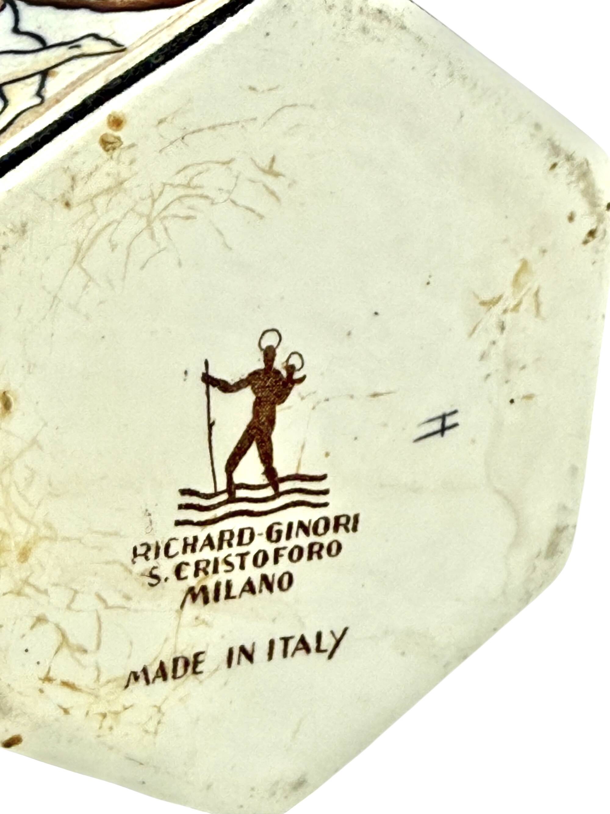 Gio Ponti, "Per scriver classico" ashtray, SC Richard Ginori, Italy 1926