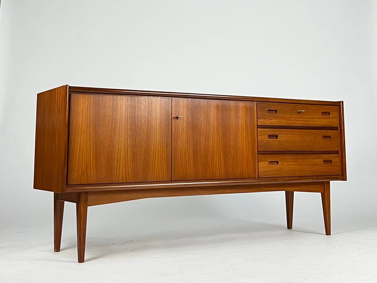 Vintage teak sideboard Bartels mid-century 60s design chest of drawers
