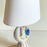 Vintage design enamelled ceramic lamp