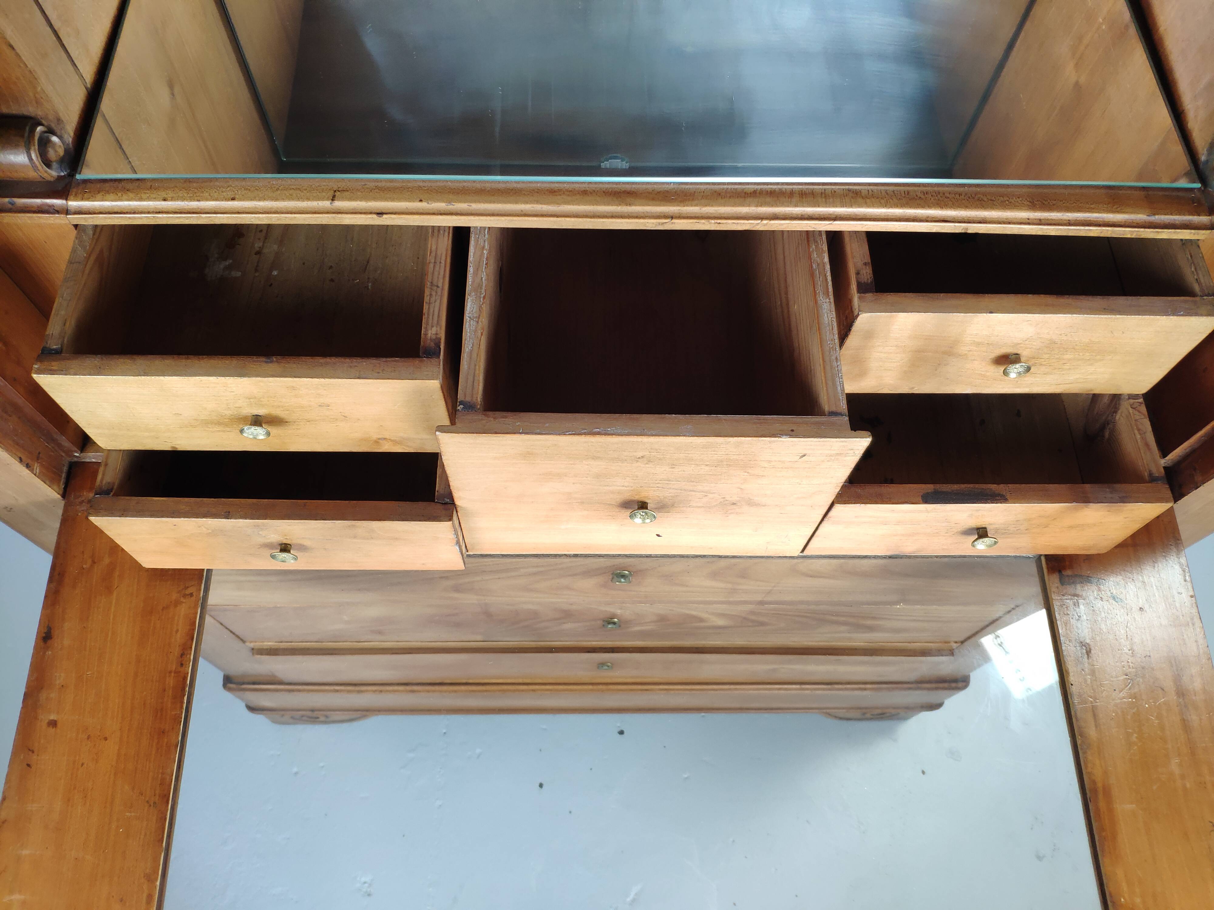 Louis Philippe glazed style secretary