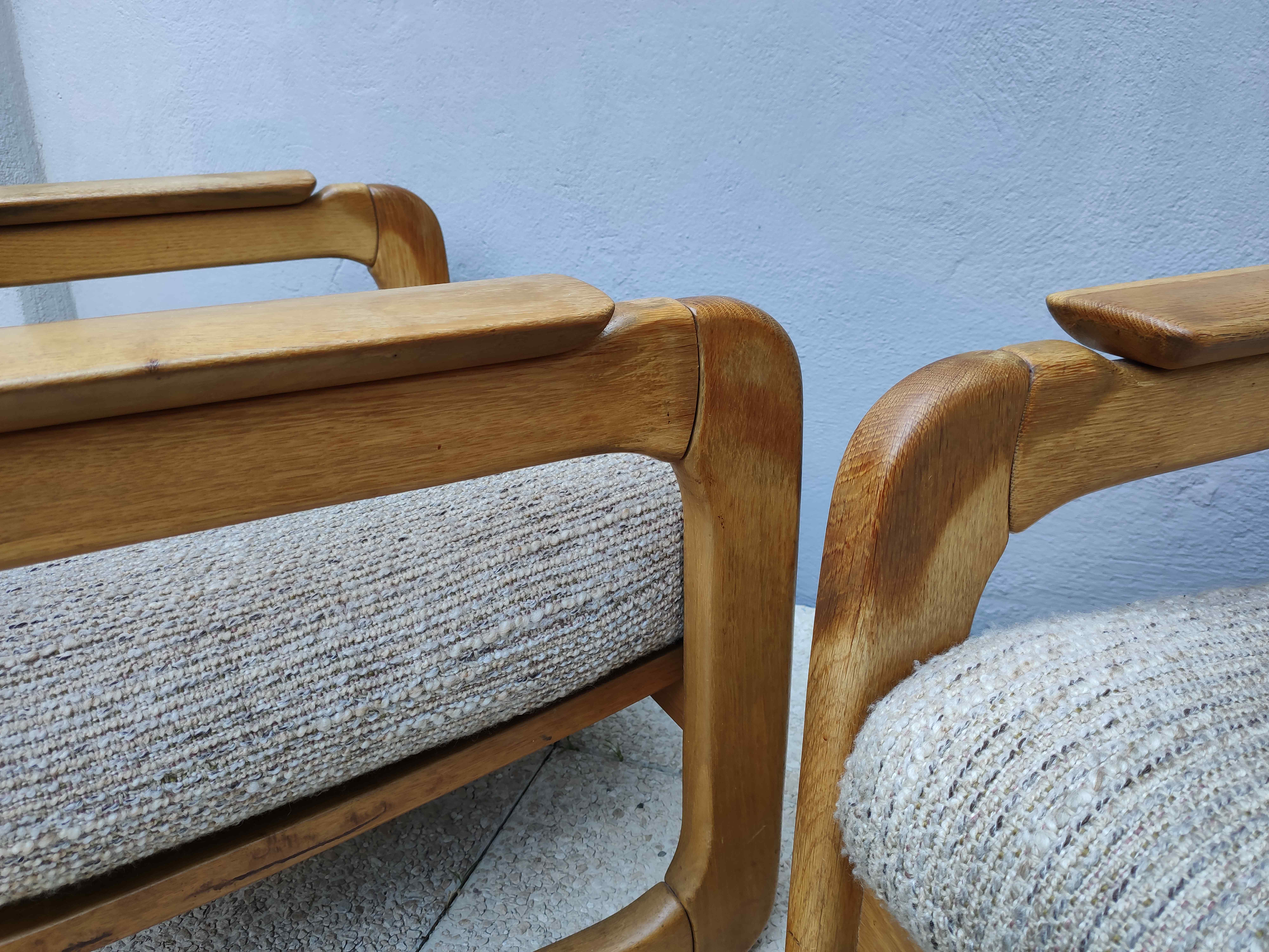 pair of armchairs Scandinavian style sled years 60/70