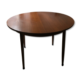 Extended round table in teak 60s
