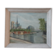 Painting, oil on canvas Paris Notre-Dame 1947 signed Guillemard