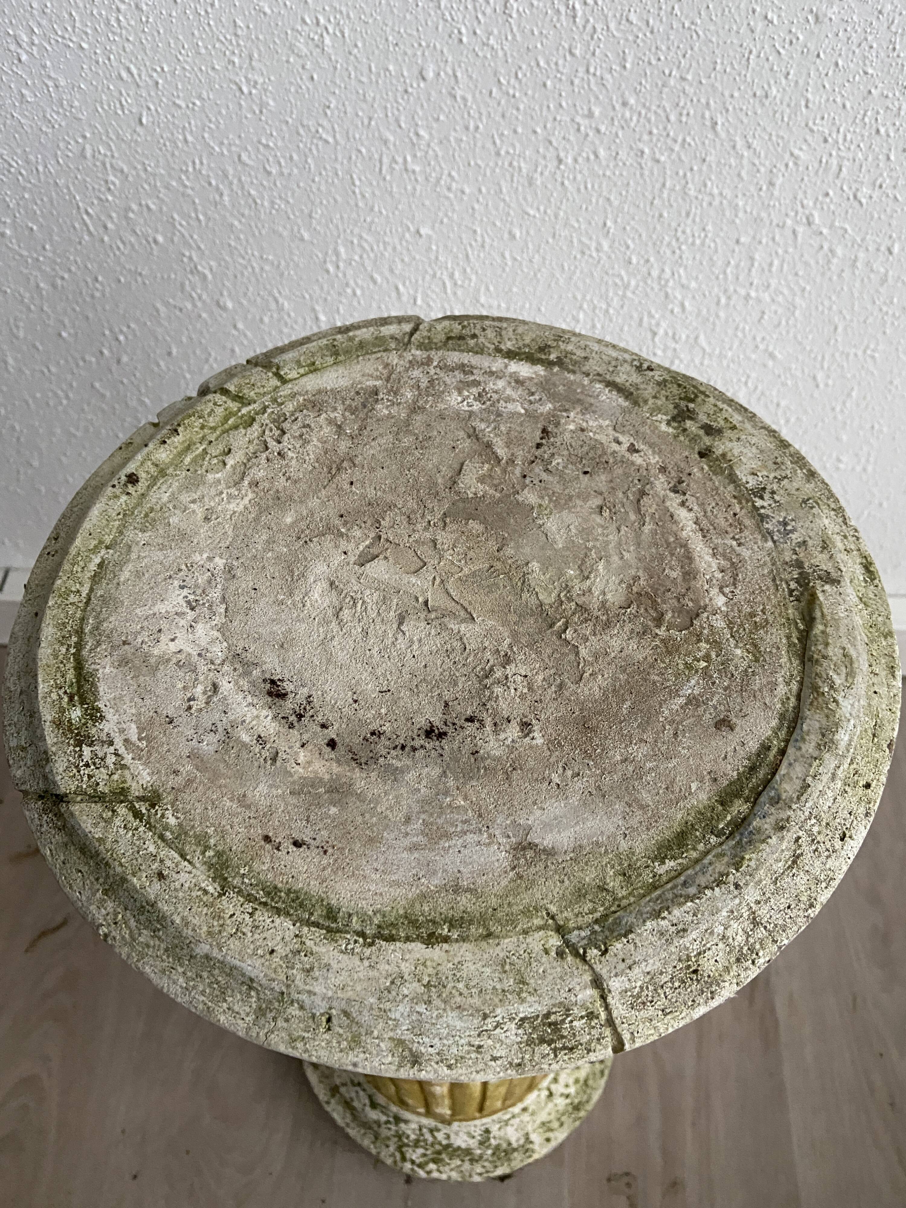 Antique Classical style column Reconstituted stone pillar Greek Roman style pedestal 1980s