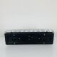 Rectangular wall lamp in molded glass and black metal from the 60s