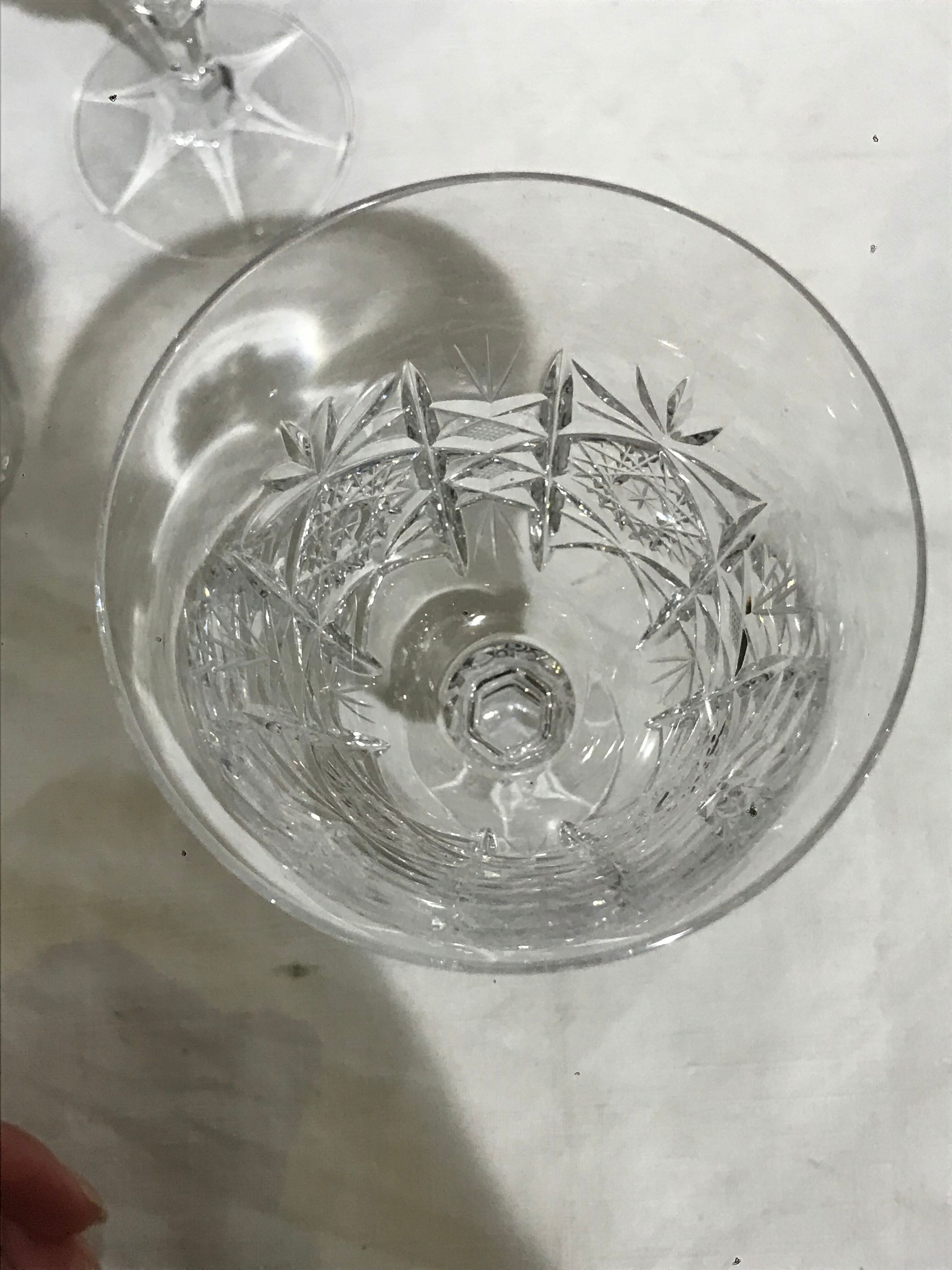 3 crystal glasses