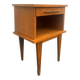 Vintage wooden bedside table / side table with tapered legs.