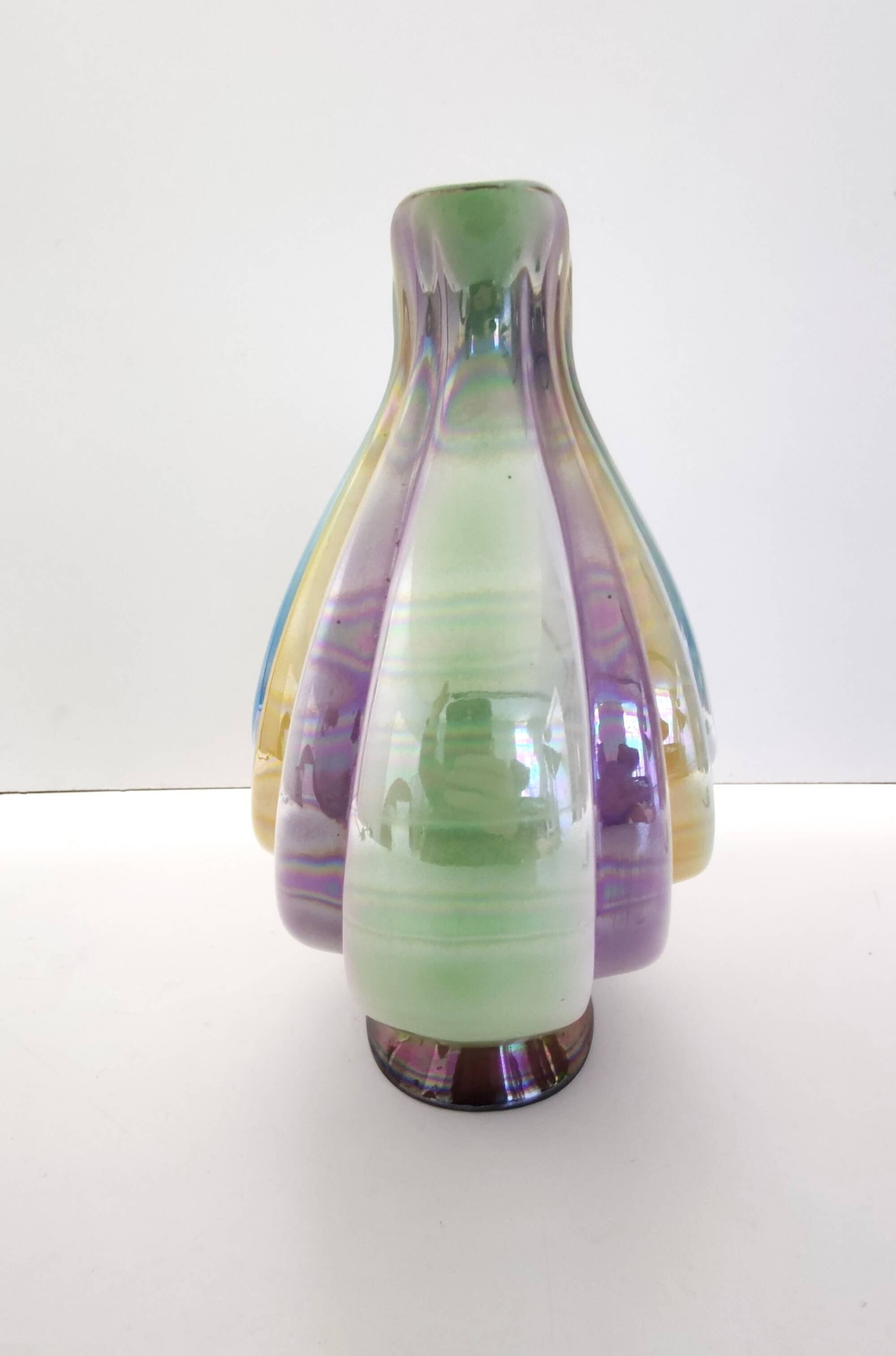 Ceramic Vase Attributed to Italo Casini with Iridescent Colors, Italy