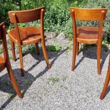 4 bistro chairs Tschan-Baumann Switzerland 1950s