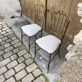 Chaises laiton design