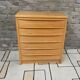 Vintage Scandinavian wooden chest of drawers with 6 drawers from the 1970s.
