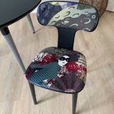 Roche Bobois Globe Trotter collection table and its four chairs