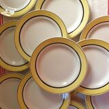 Suite of 11 dessert plates K G Lunéville