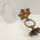 Vintage chandelier in brass and glass