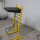Paire de tabouret de bar italien ajustables jaune laqué et noir