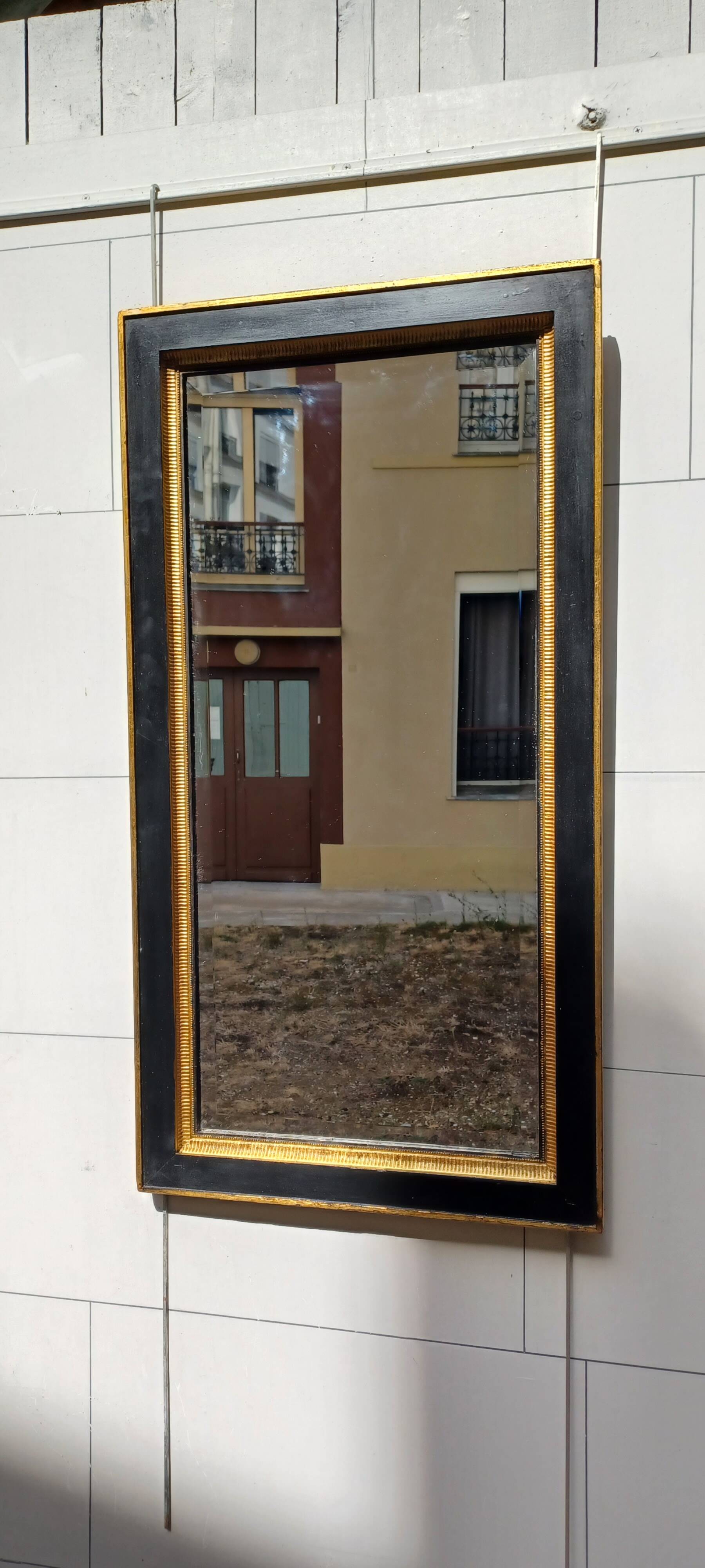 Black and gold art deco style mirror