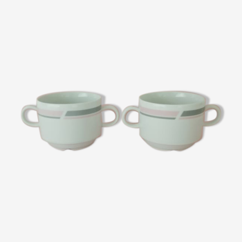 Duo of cups with 2 handles