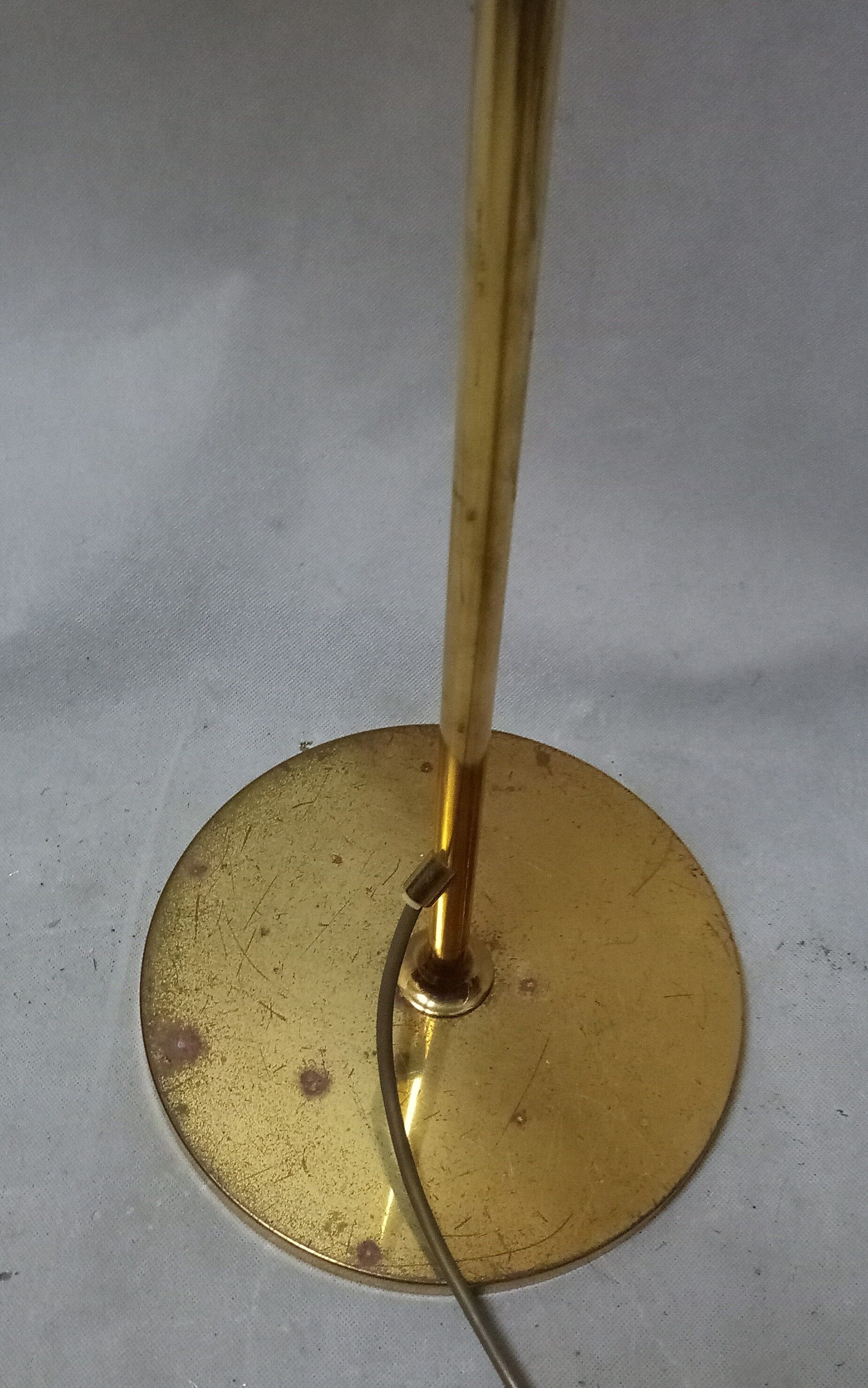 adjustable brass floor lamp by Florian Schulz for Interline, germany 70s