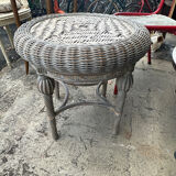 Rattan side table