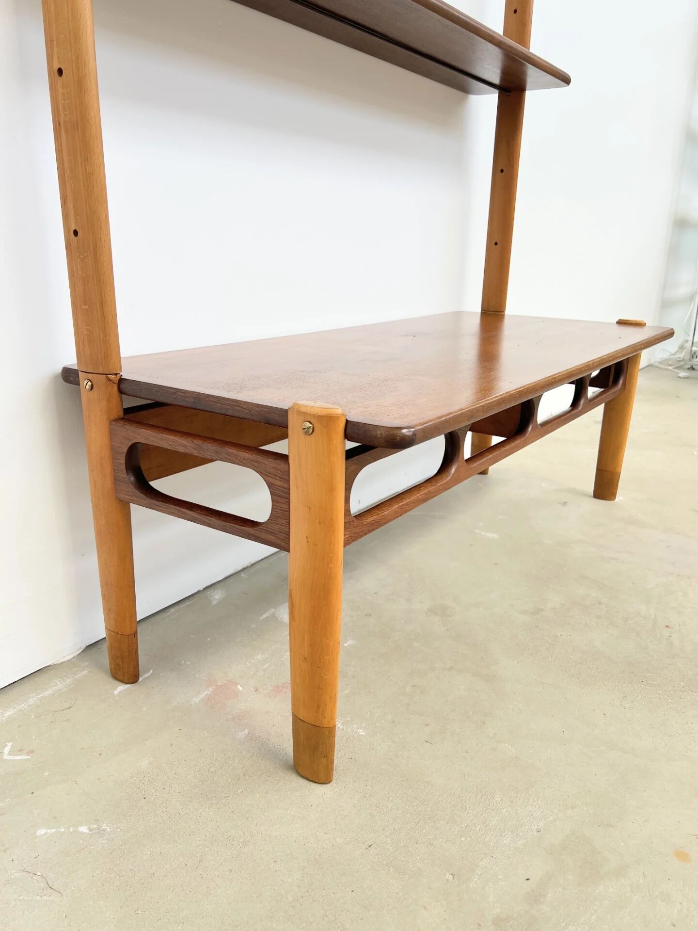 Wall system William Watting for Scanflex in teak and beech — 1960
