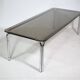 Mid-Century Design Chrome and Smoked Glass Coffee Table, 1970s