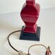 VINTAGE Chic Ceramic and Velvet LAMP