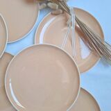 Villeroy & Boch peach-coloured dinner plates