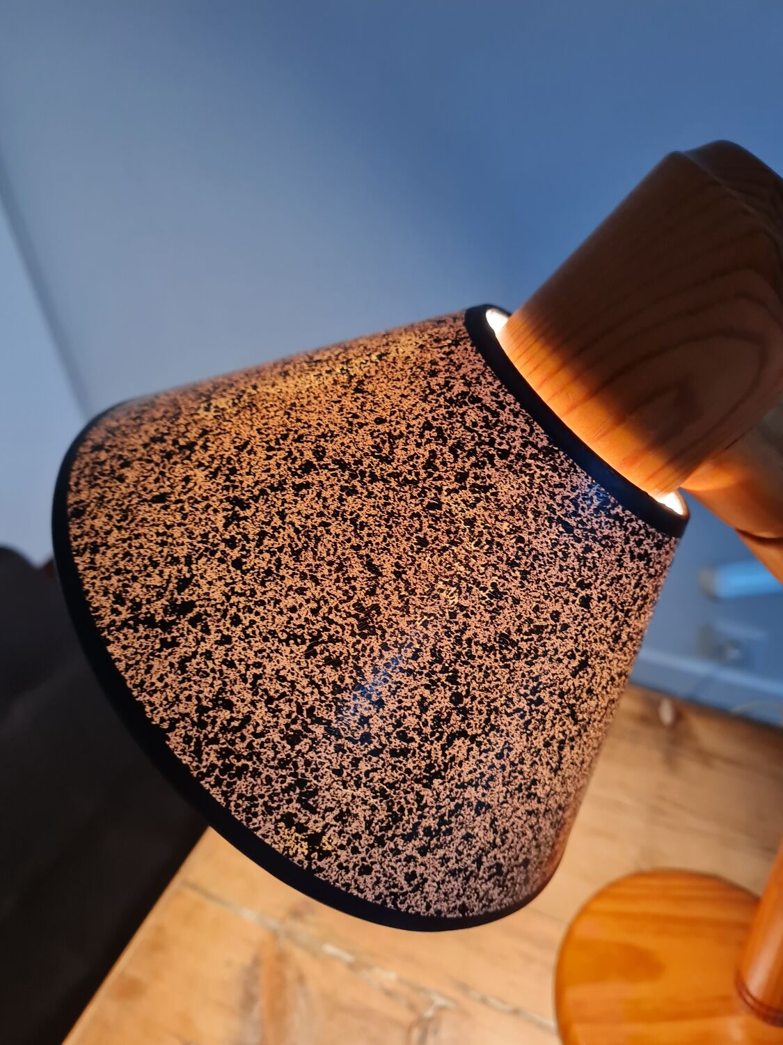 Scandinavian articulated pine lamp