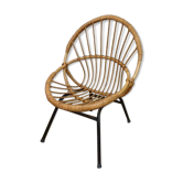 Fauteuil corbeille en rotin osier