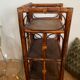 Wooden and rattan shelf