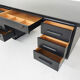 Black wooden executive desk, 1960's