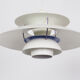 PH5 white hanging lamp by Poul Henningsen for Louis Poulsen